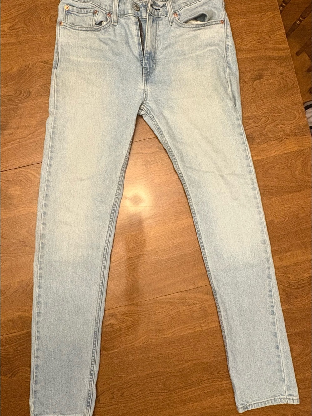 Levis 510 Skinny Fit Men Jeans 31x32 Light Wash WaterLess Blue Denim
